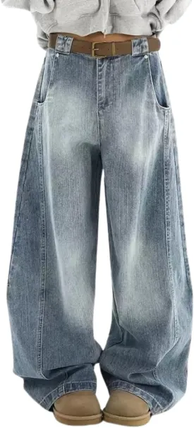 Barrel Baggy Jeans for Women Men Wide Leg Low Rise Jeans Loose Oversized Boyfriend Pants Aesthetic Clothes