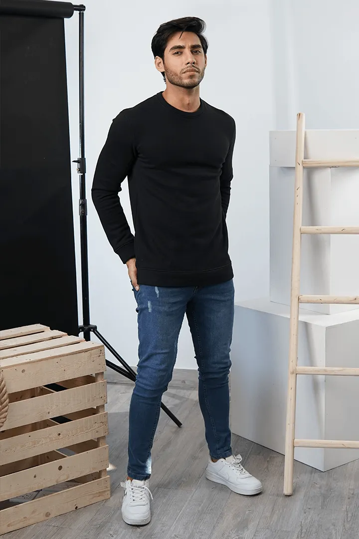 Black Terry Sweatshirt