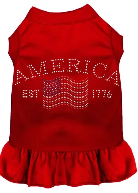 Classic America Rhinestone Dress Red Xxl (18)