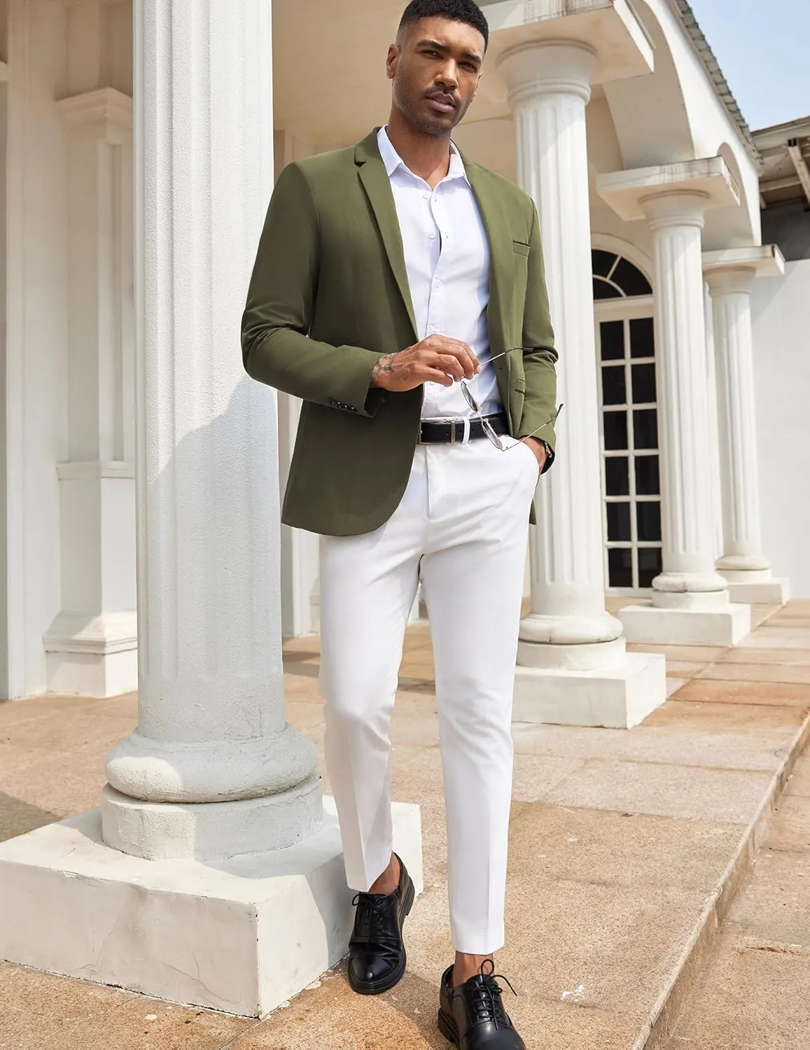 COOFANDY Men's Casual Blazers Sport Coats Slim Fit Cotton Sport Jackets 1 Button Lightweight Suit Jackets