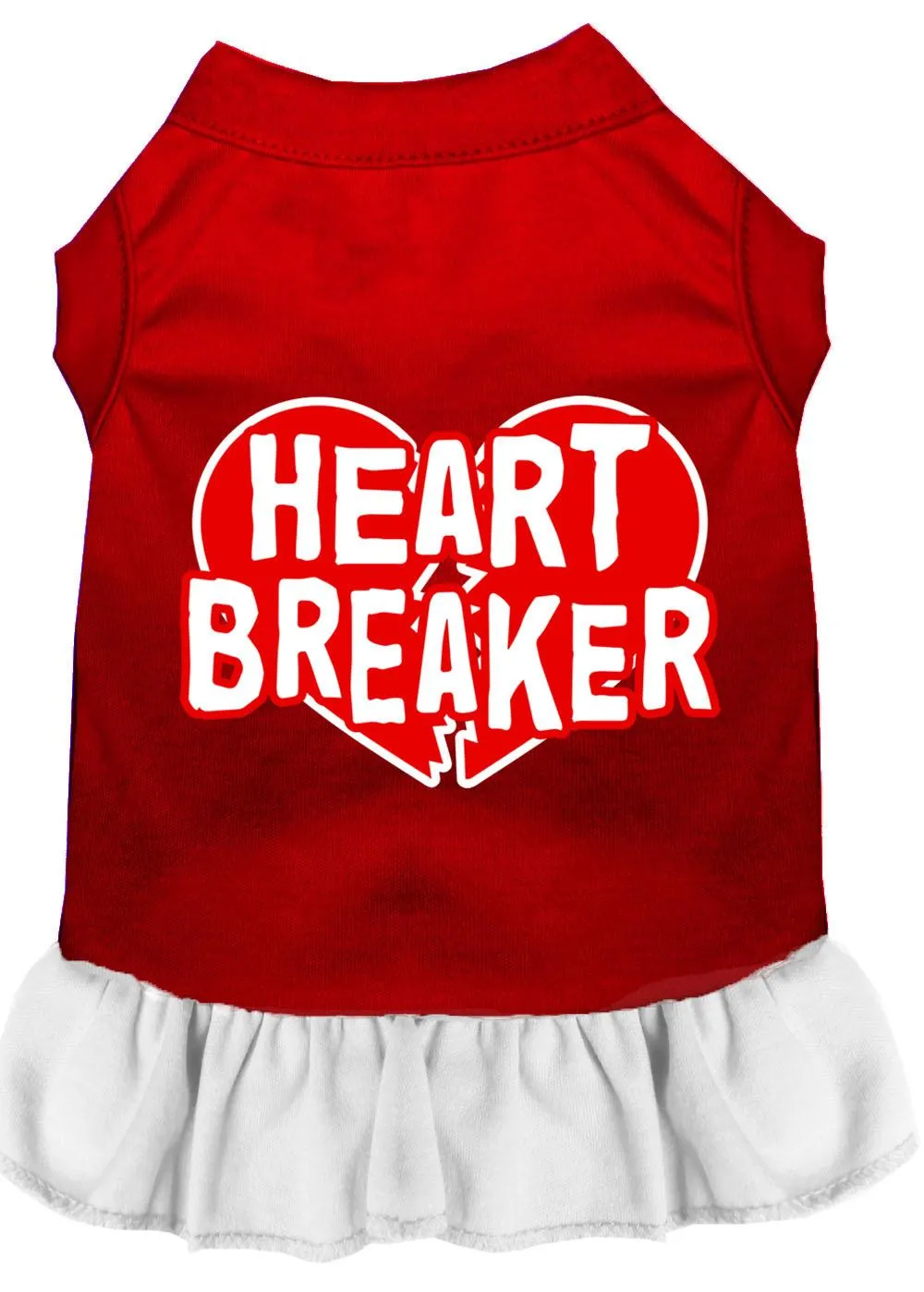 Heart Breaker Screen Print Dress Red With White Sm (10)