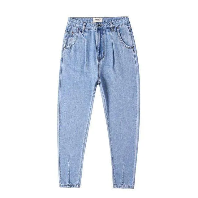 High Waisted 3/4 Boyfriend Jeans