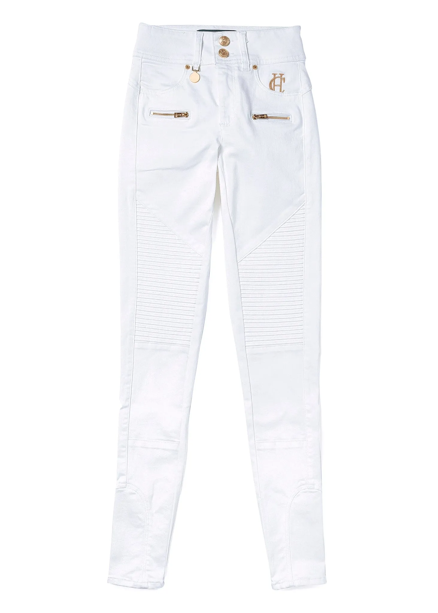 Holland Cooper Biker Ladies Jean in Optic White