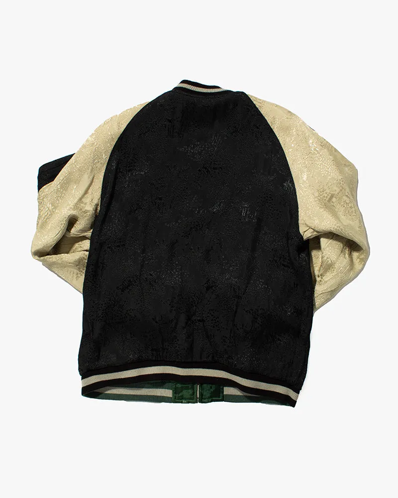 Japanese Repro Souvenir Jacket, Green with Lobsters