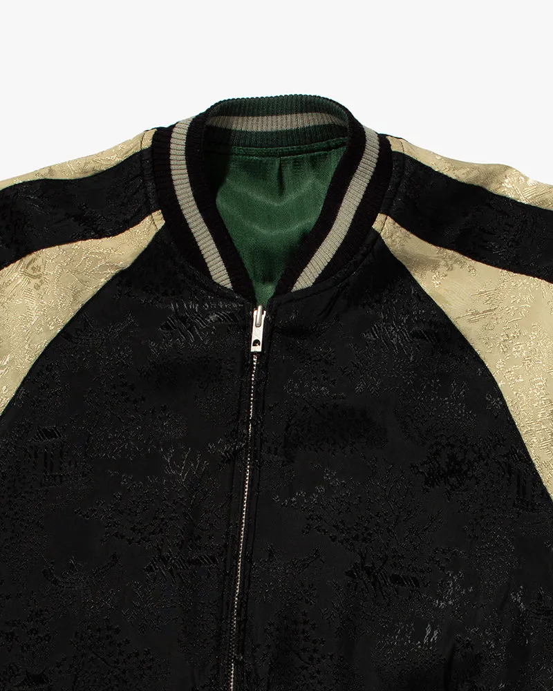 Japanese Repro Souvenir Jacket, Green with Lobsters