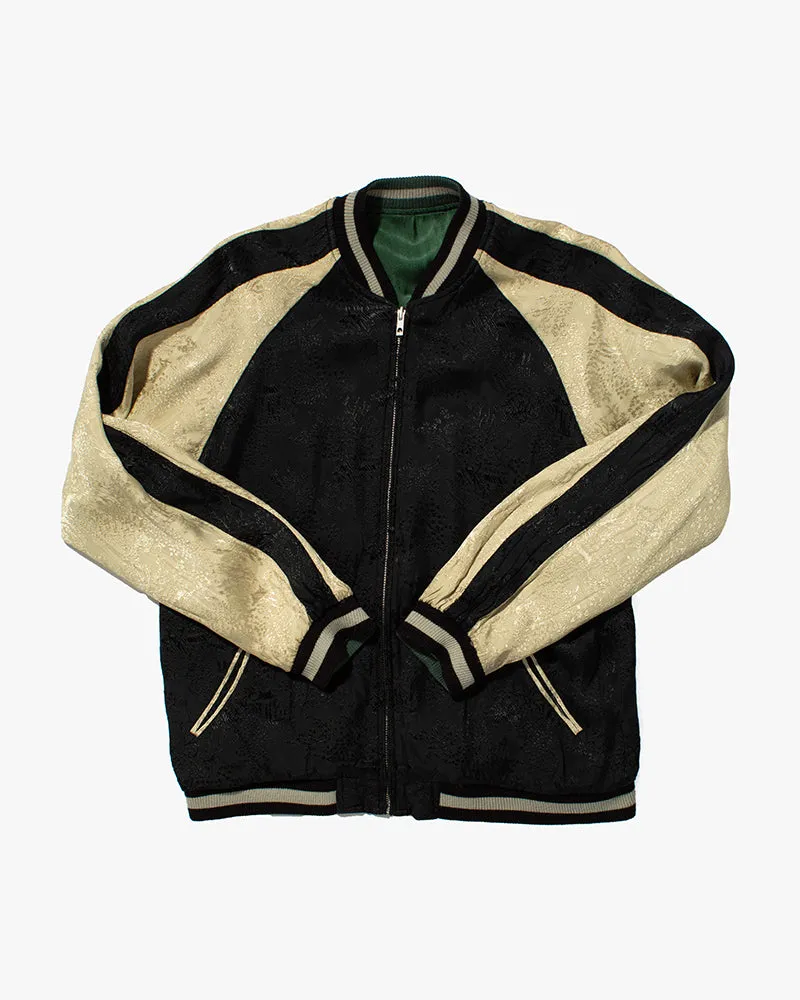 Japanese Repro Souvenir Jacket, Green with Lobsters