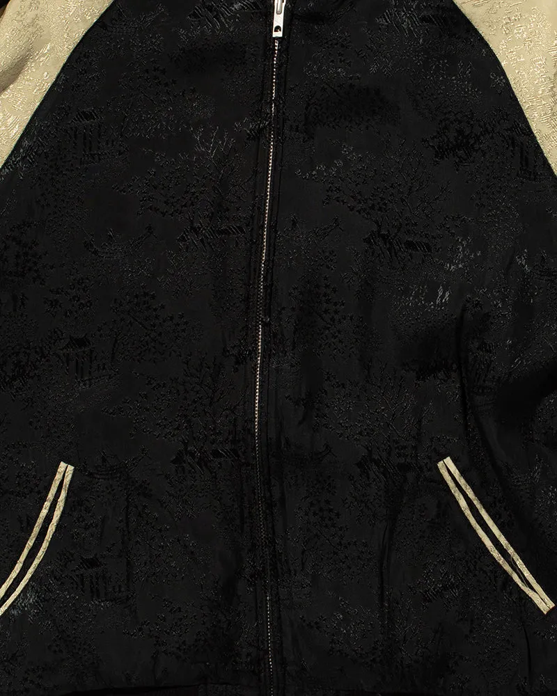 Japanese Repro Souvenir Jacket, Green with Lobsters