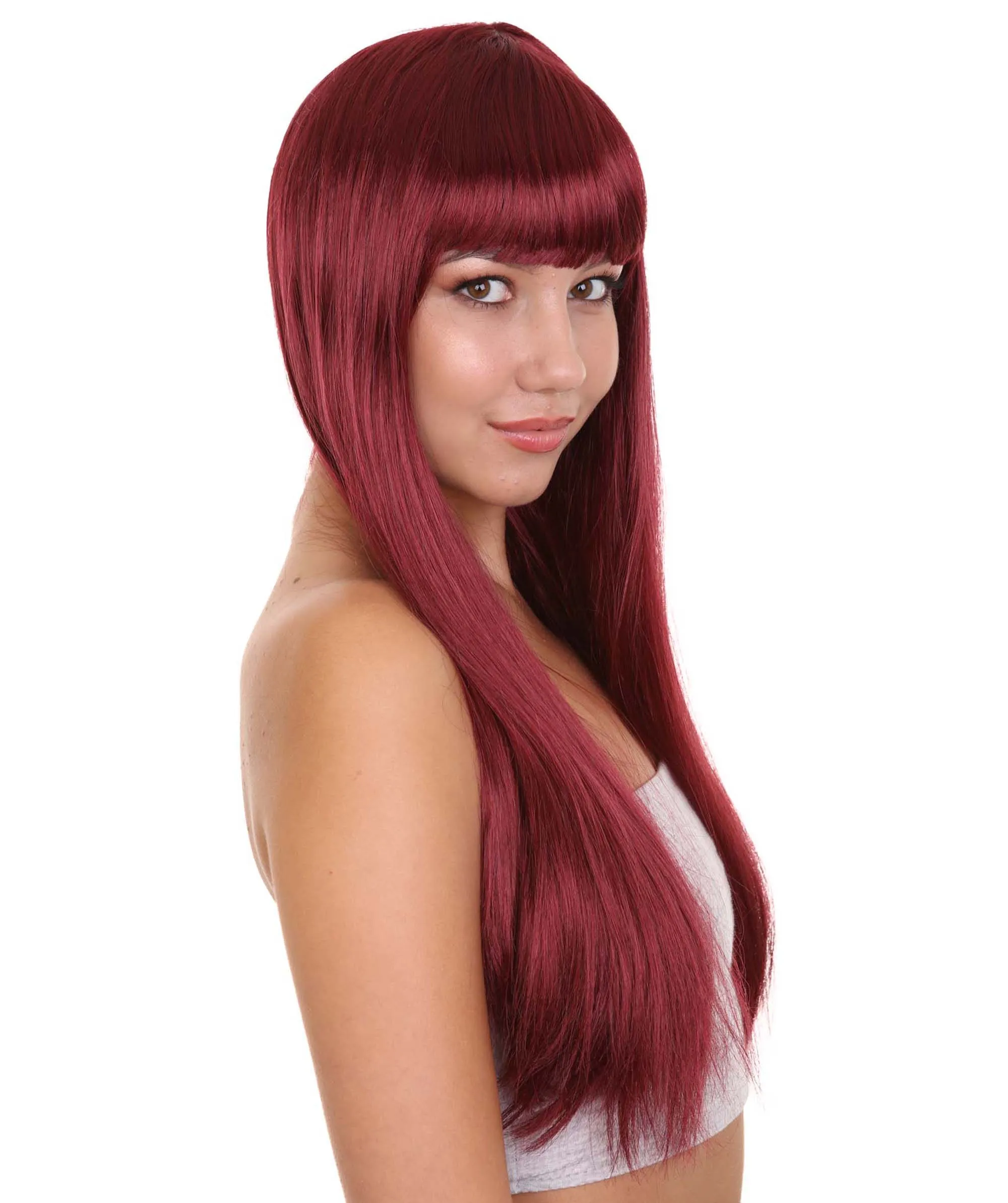 Long Bob Womens Wig | Fancy Party Event Ready Halloween Wigs (Lots of Color Options) | Premium Breathable Capless Cap
