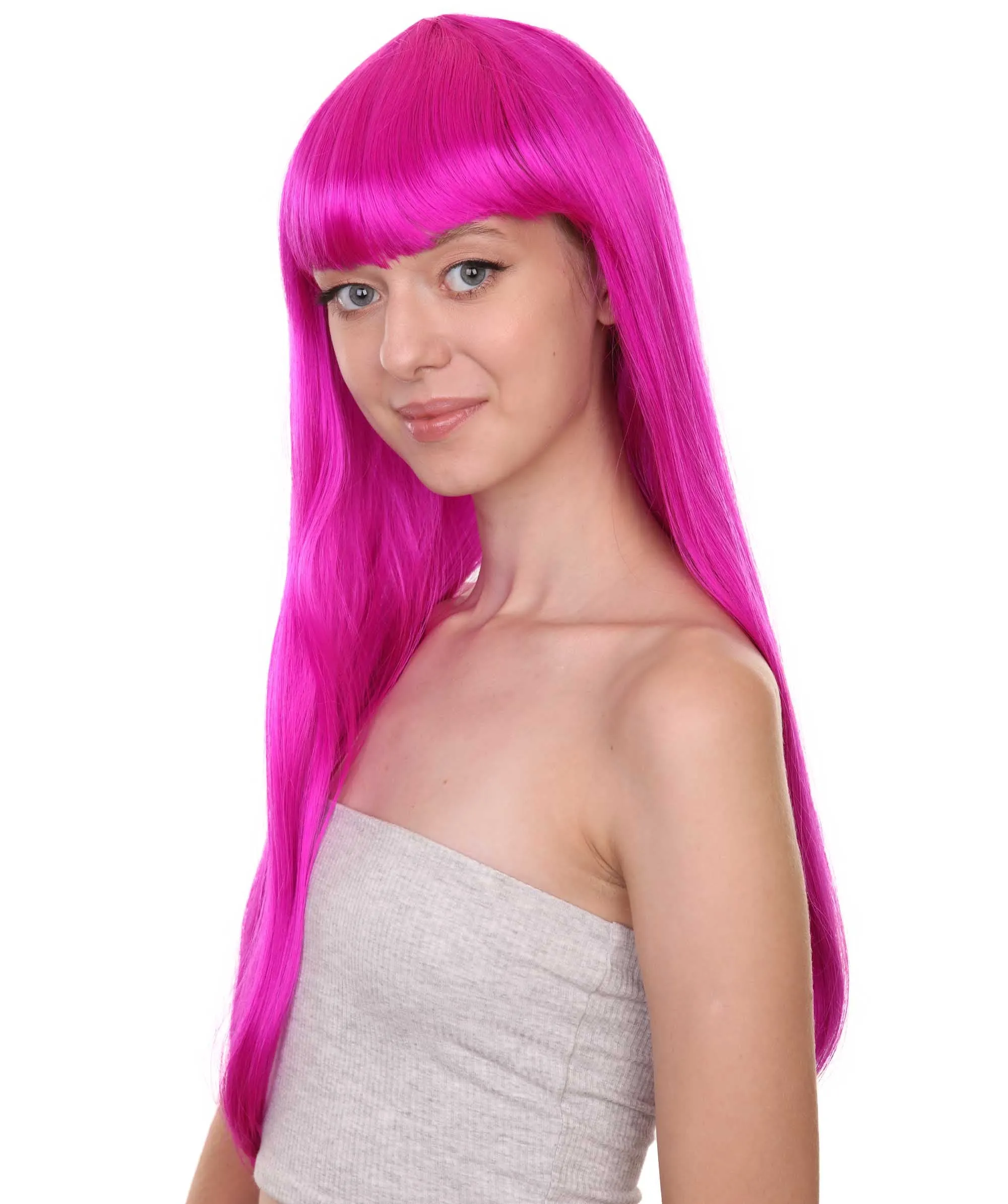 Long Bob Womens Wig | Fancy Party Event Ready Halloween Wigs (Lots of Color Options) | Premium Breathable Capless Cap