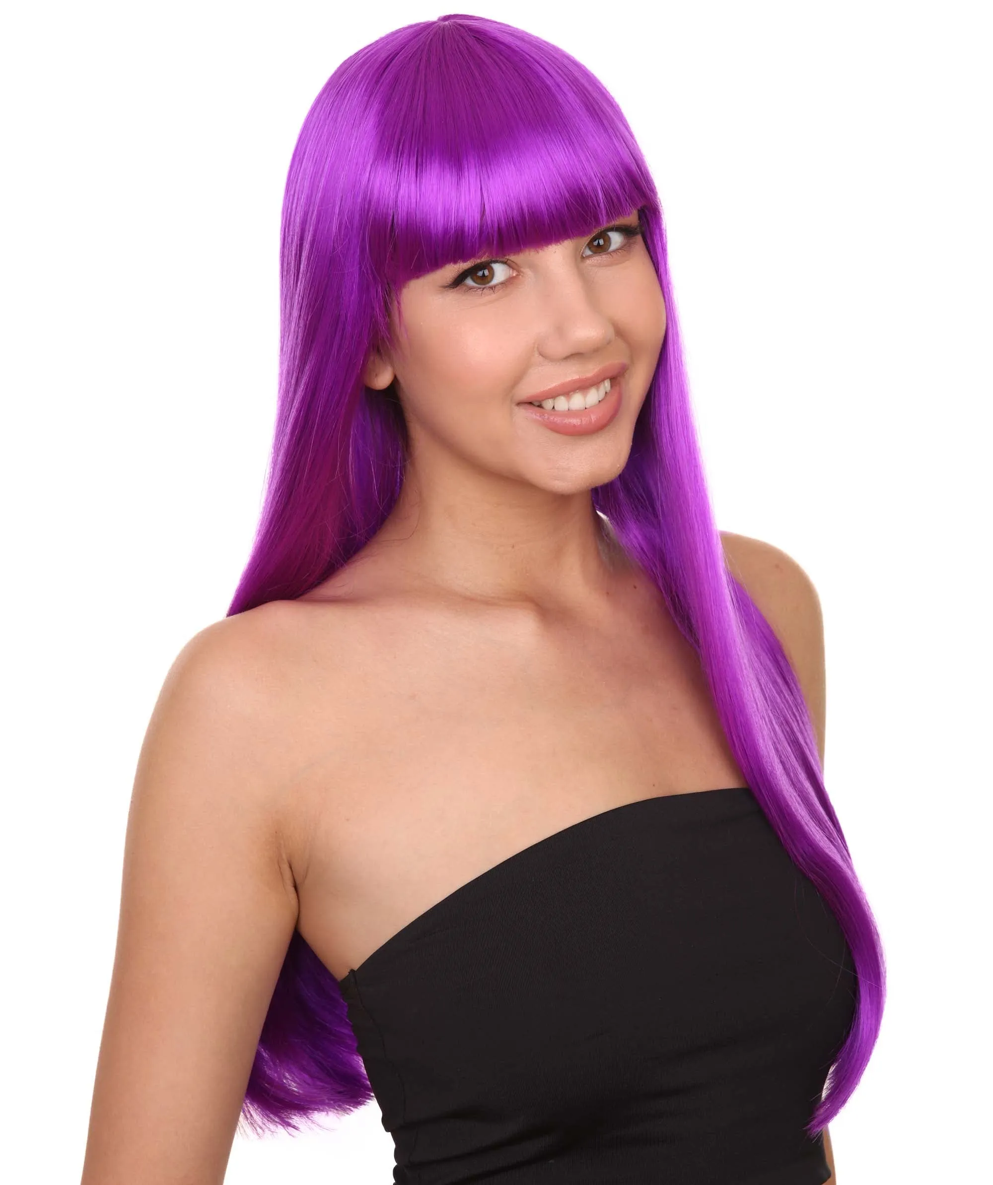 Long Bob Womens Wig | Fancy Party Event Ready Halloween Wigs (Lots of Color Options) | Premium Breathable Capless Cap