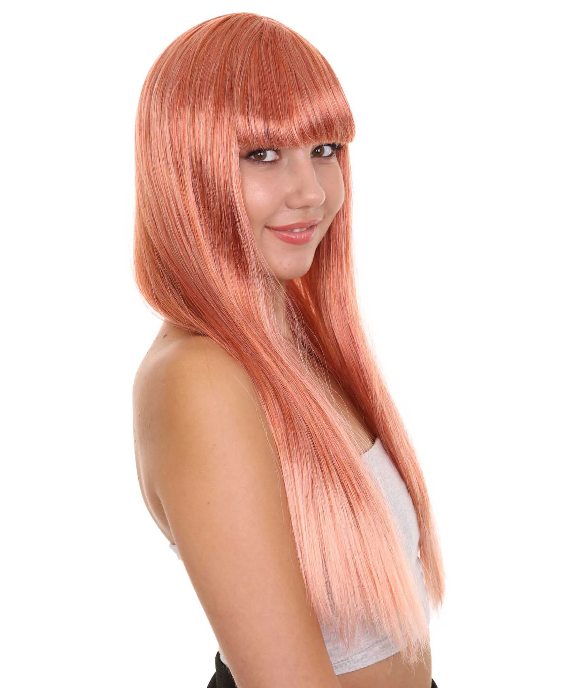 Long Bob Womens Wig | Fancy Party Event Ready Halloween Wigs (Lots of Color Options) | Premium Breathable Capless Cap