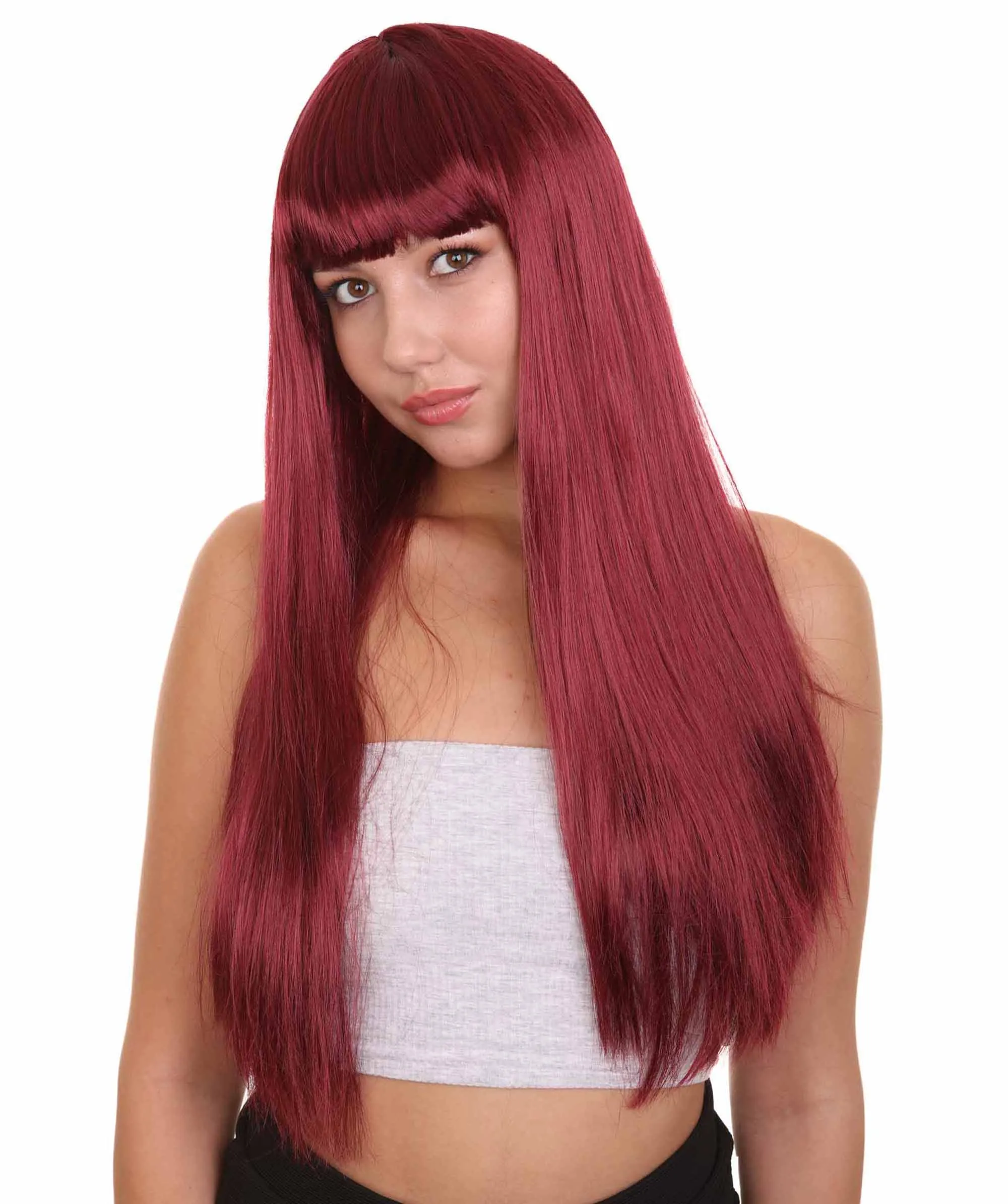 Long Bob Womens Wig | Fancy Party Event Ready Halloween Wigs (Lots of Color Options) | Premium Breathable Capless Cap