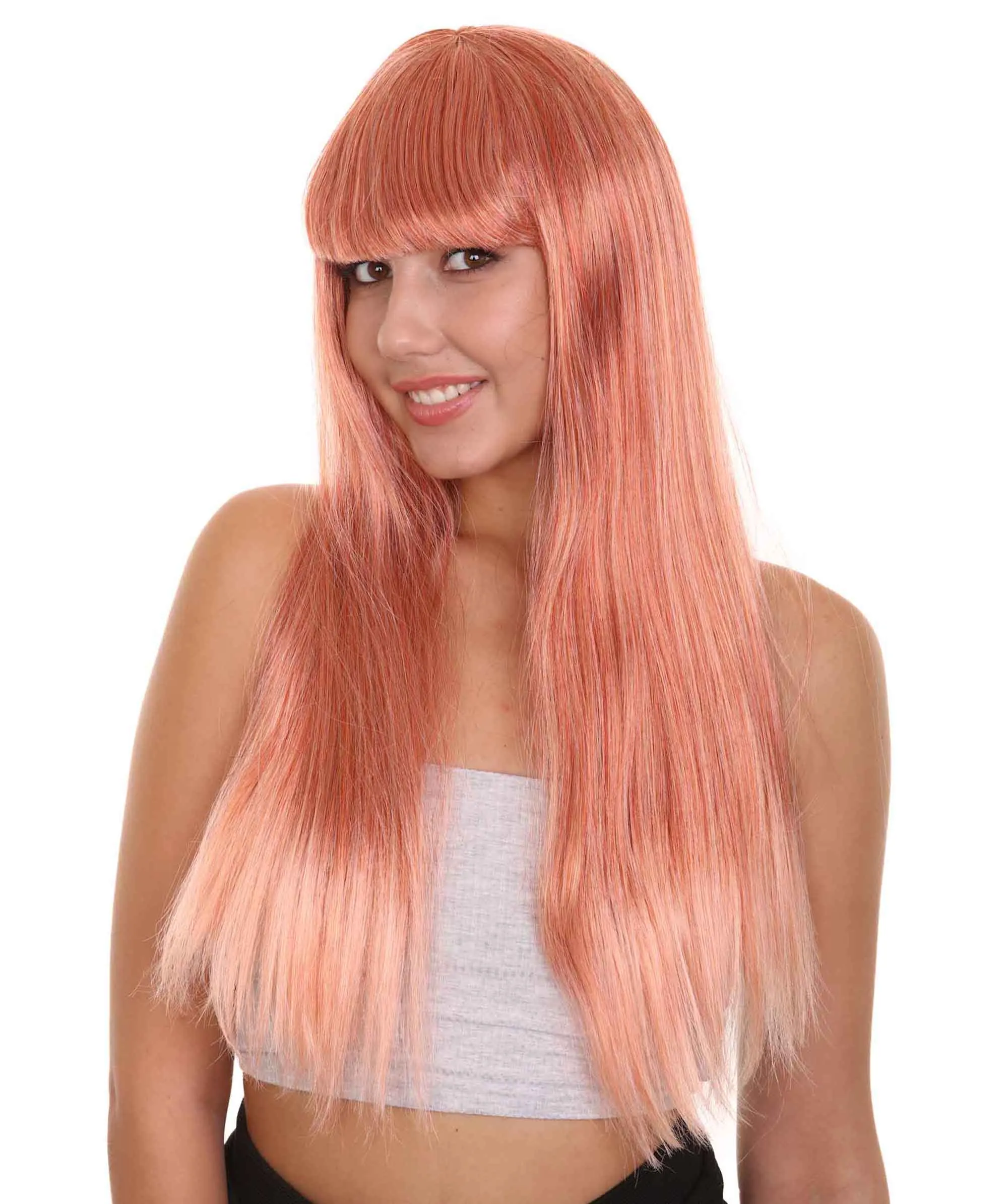 Long Bob Womens Wig | Fancy Party Event Ready Halloween Wigs (Lots of Color Options) | Premium Breathable Capless Cap