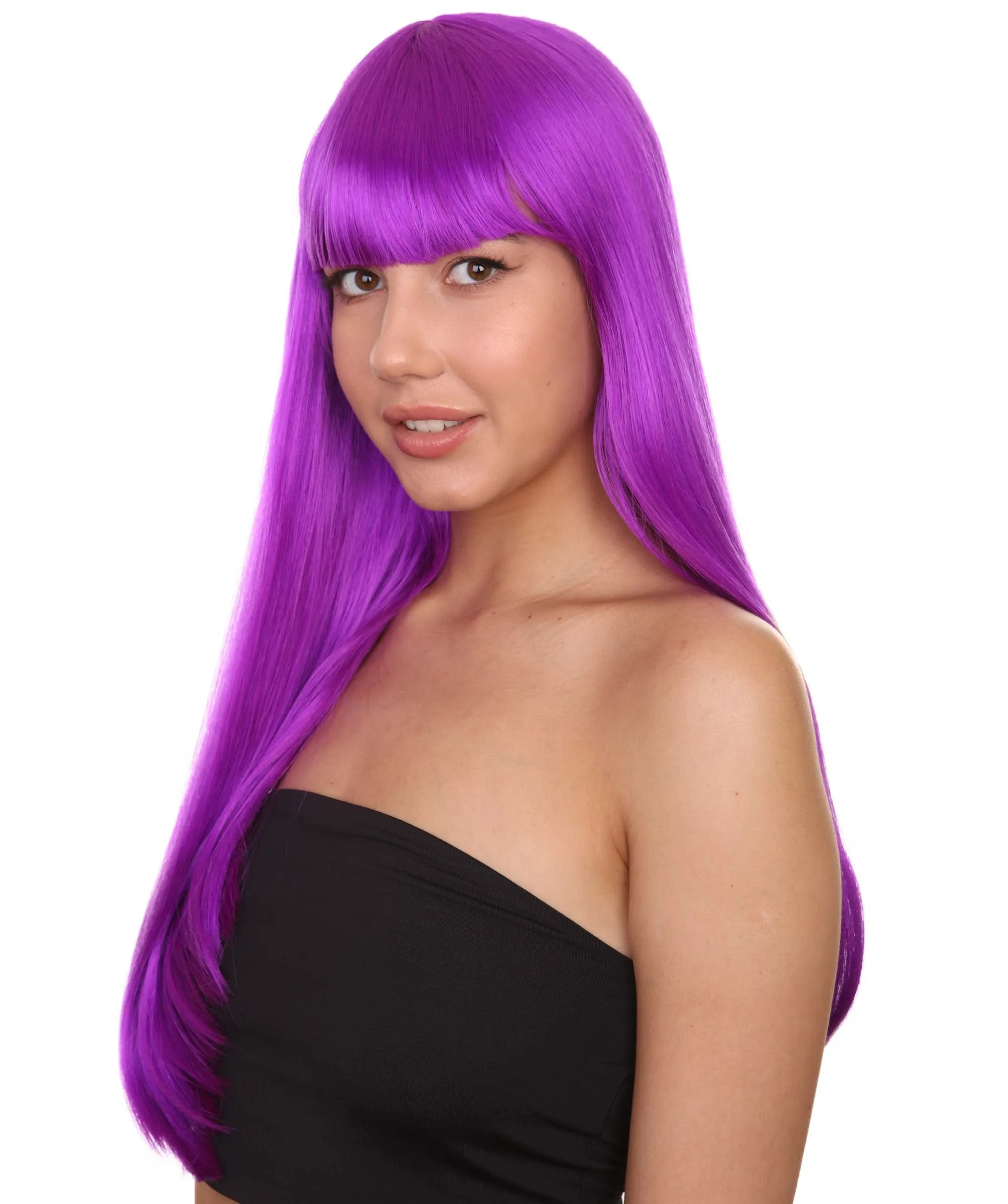 Long Bob Womens Wig | Fancy Party Event Ready Halloween Wigs (Lots of Color Options) | Premium Breathable Capless Cap