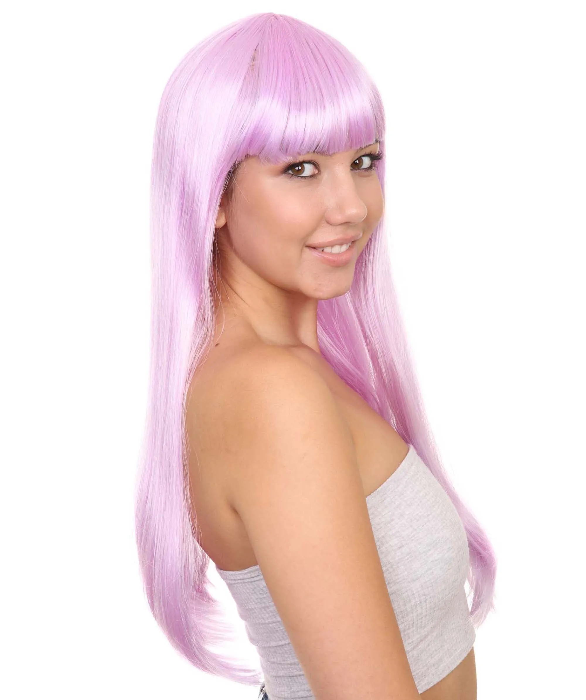 Long Bob Womens Wig | Fancy Party Event Ready Halloween Wigs (Lots of Color Options) | Premium Breathable Capless Cap