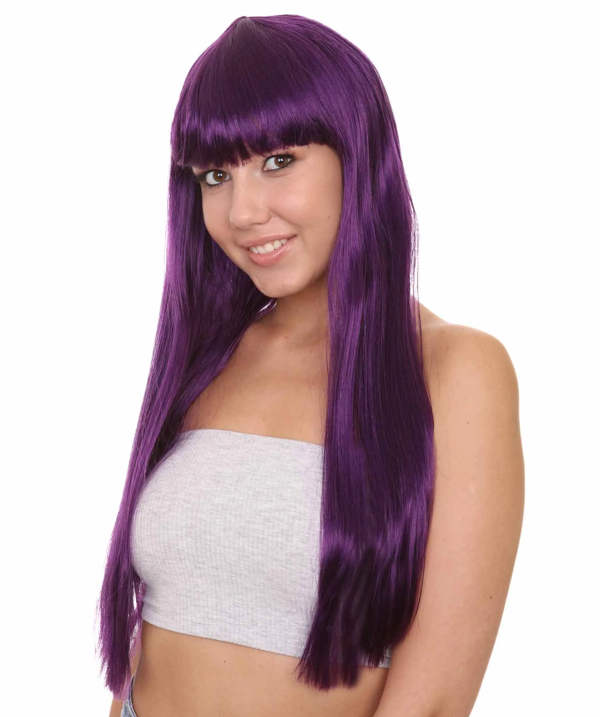 Long Bob Womens Wig | Fancy Party Event Ready Halloween Wigs (Lots of Color Options) | Premium Breathable Capless Cap