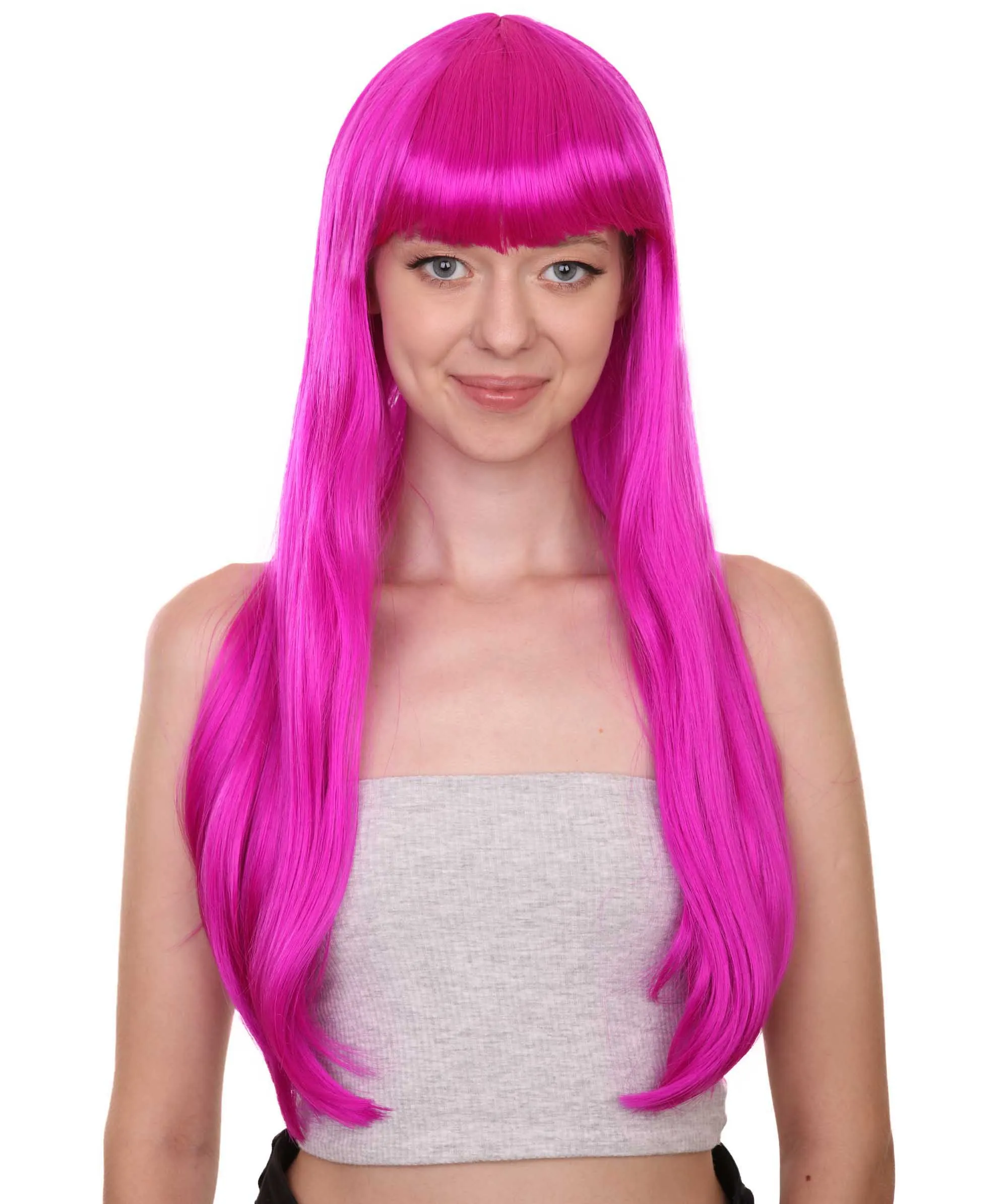 Long Bob Womens Wig | Fancy Party Event Ready Halloween Wigs (Lots of Color Options) | Premium Breathable Capless Cap