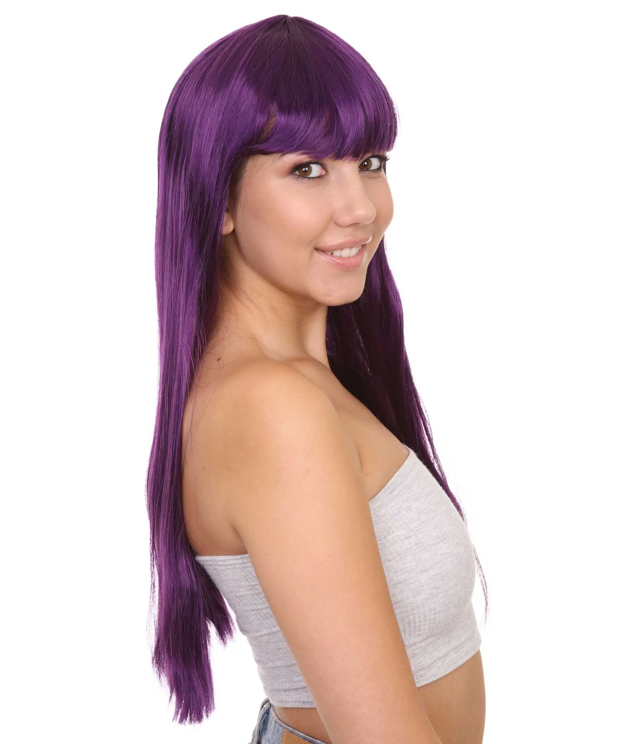 Long Bob Womens Wig | Fancy Party Event Ready Halloween Wigs (Lots of Color Options) | Premium Breathable Capless Cap