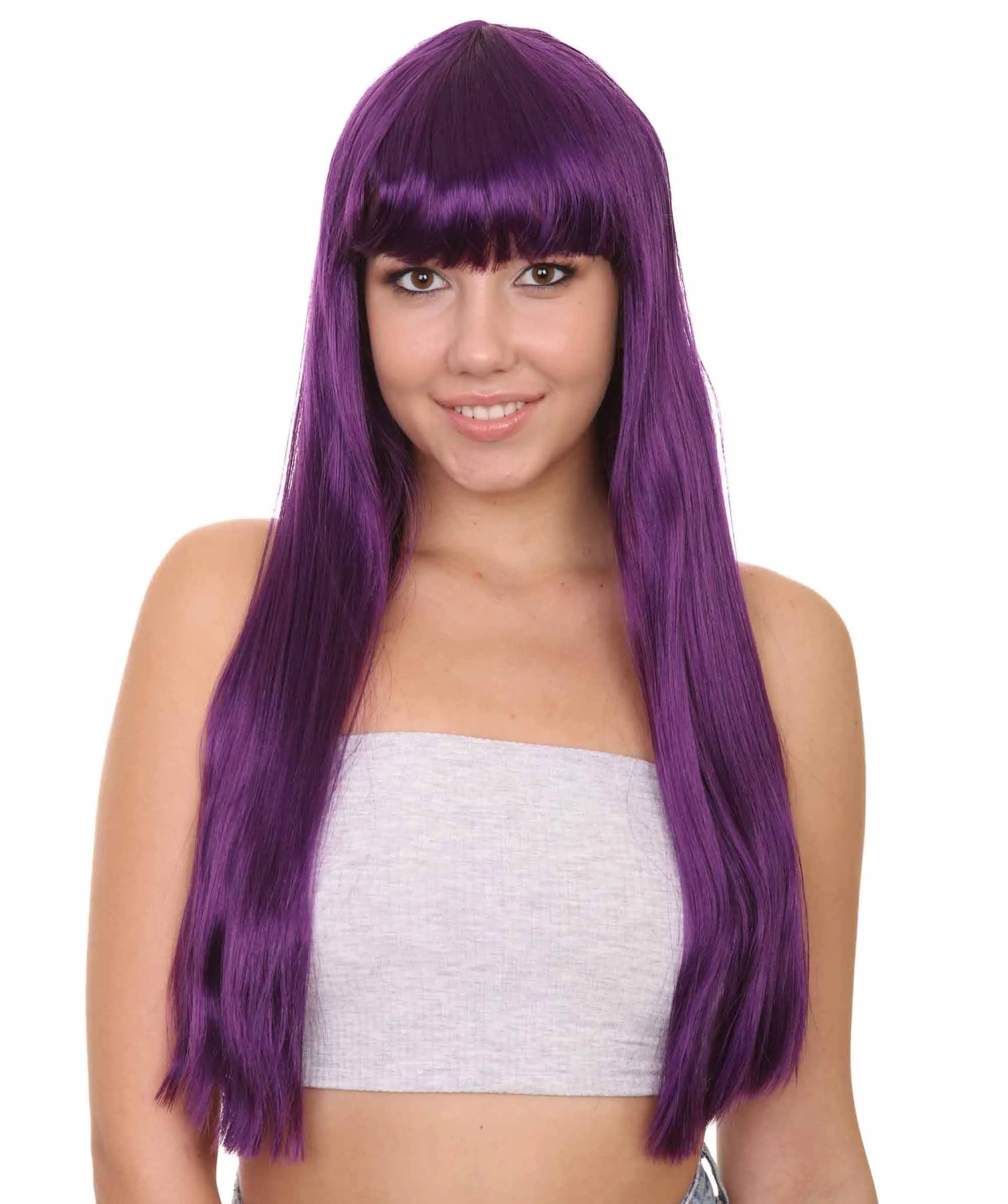 Long Bob Womens Wig | Fancy Party Event Ready Halloween Wigs (Lots of Color Options) | Premium Breathable Capless Cap