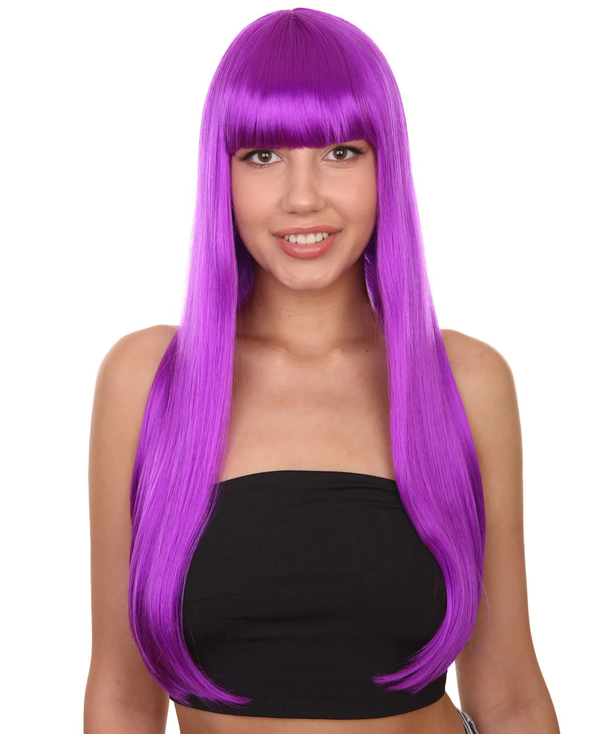 Long Bob Womens Wig | Fancy Party Event Ready Halloween Wigs (Lots of Color Options) | Premium Breathable Capless Cap