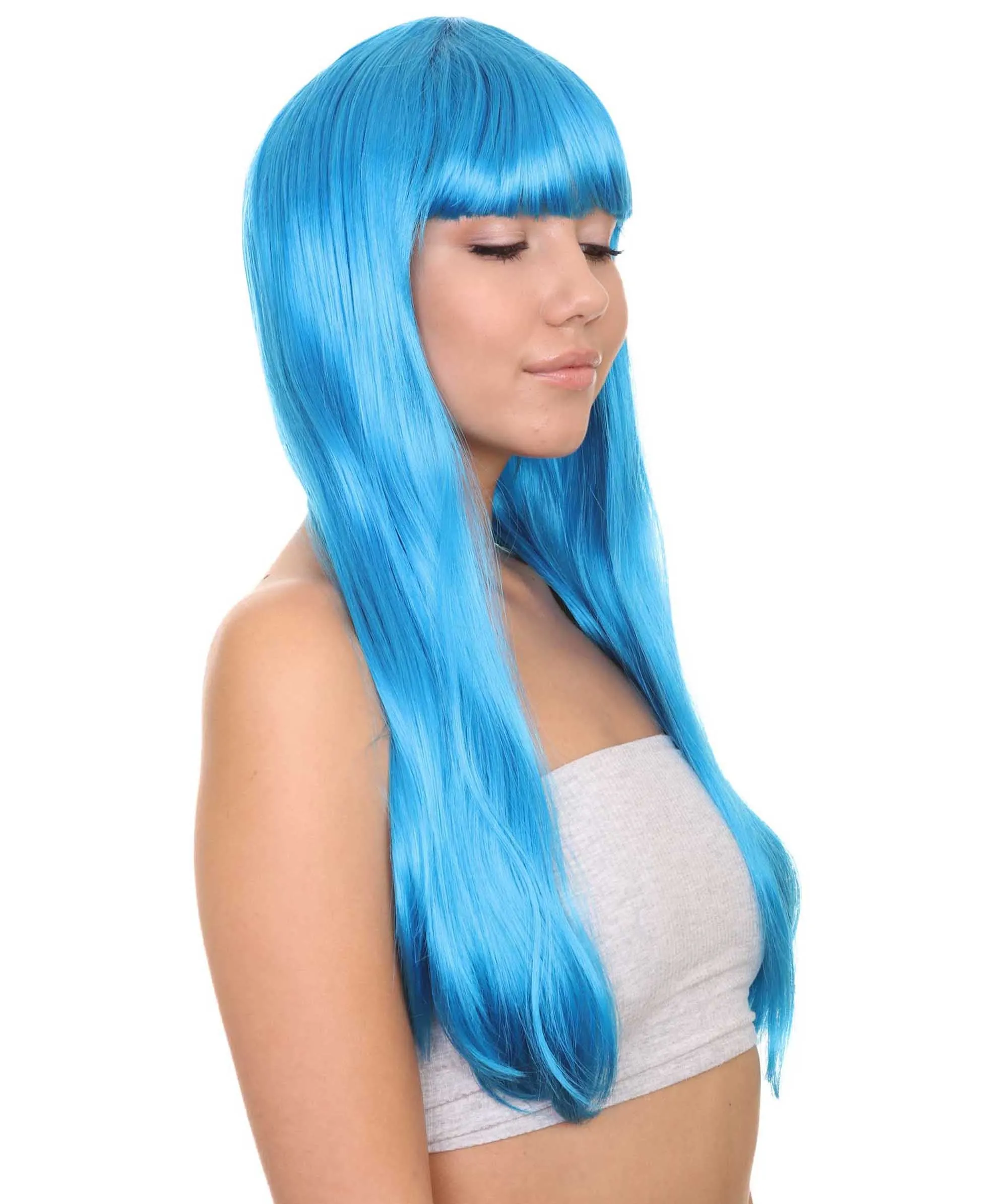 Long Bob Womens Wig | Fancy Party Event Ready Halloween Wigs (Lots of Color Options) | Premium Breathable Capless Cap