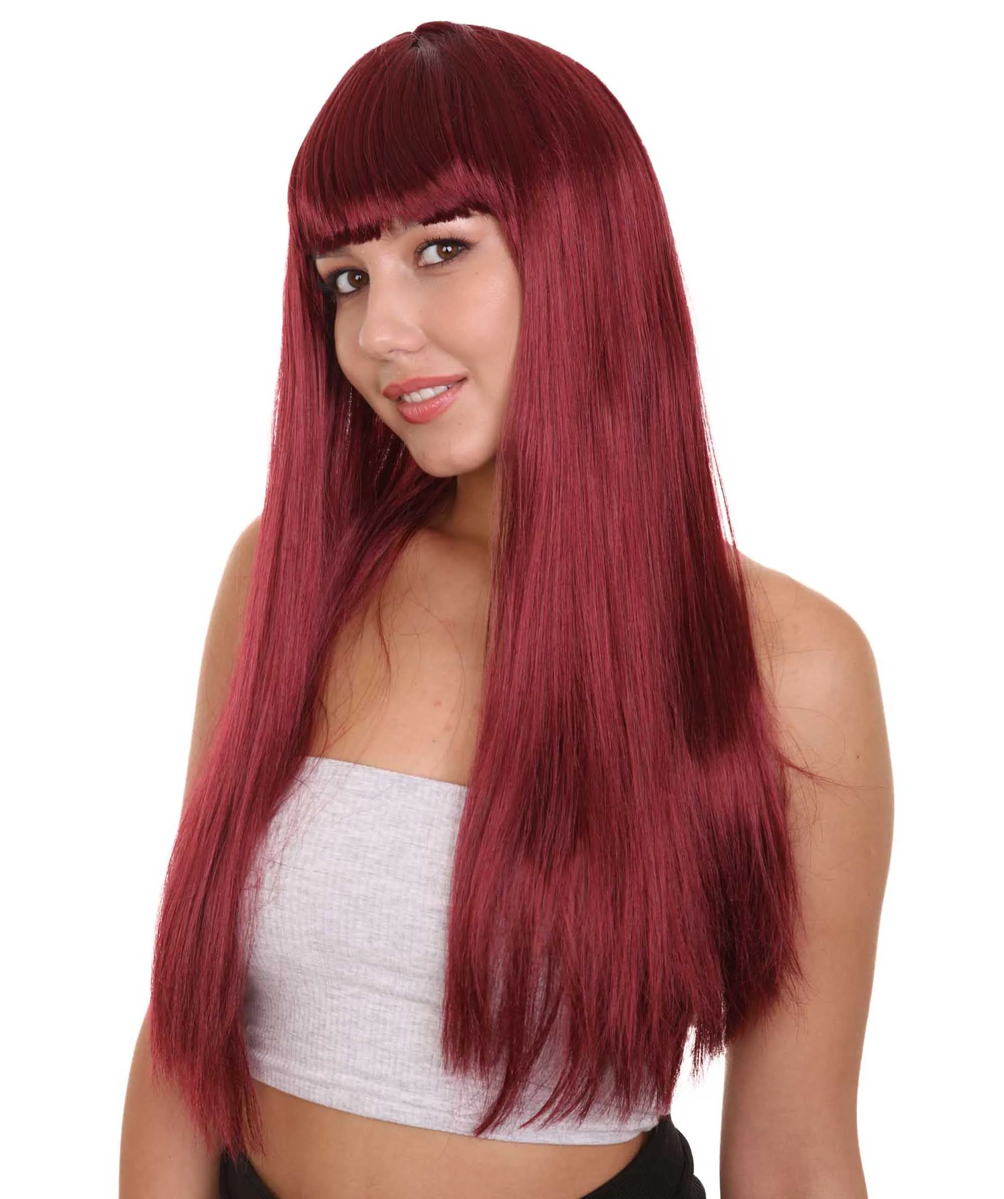 Long Bob Womens Wig | Fancy Party Event Ready Halloween Wigs (Lots of Color Options) | Premium Breathable Capless Cap
