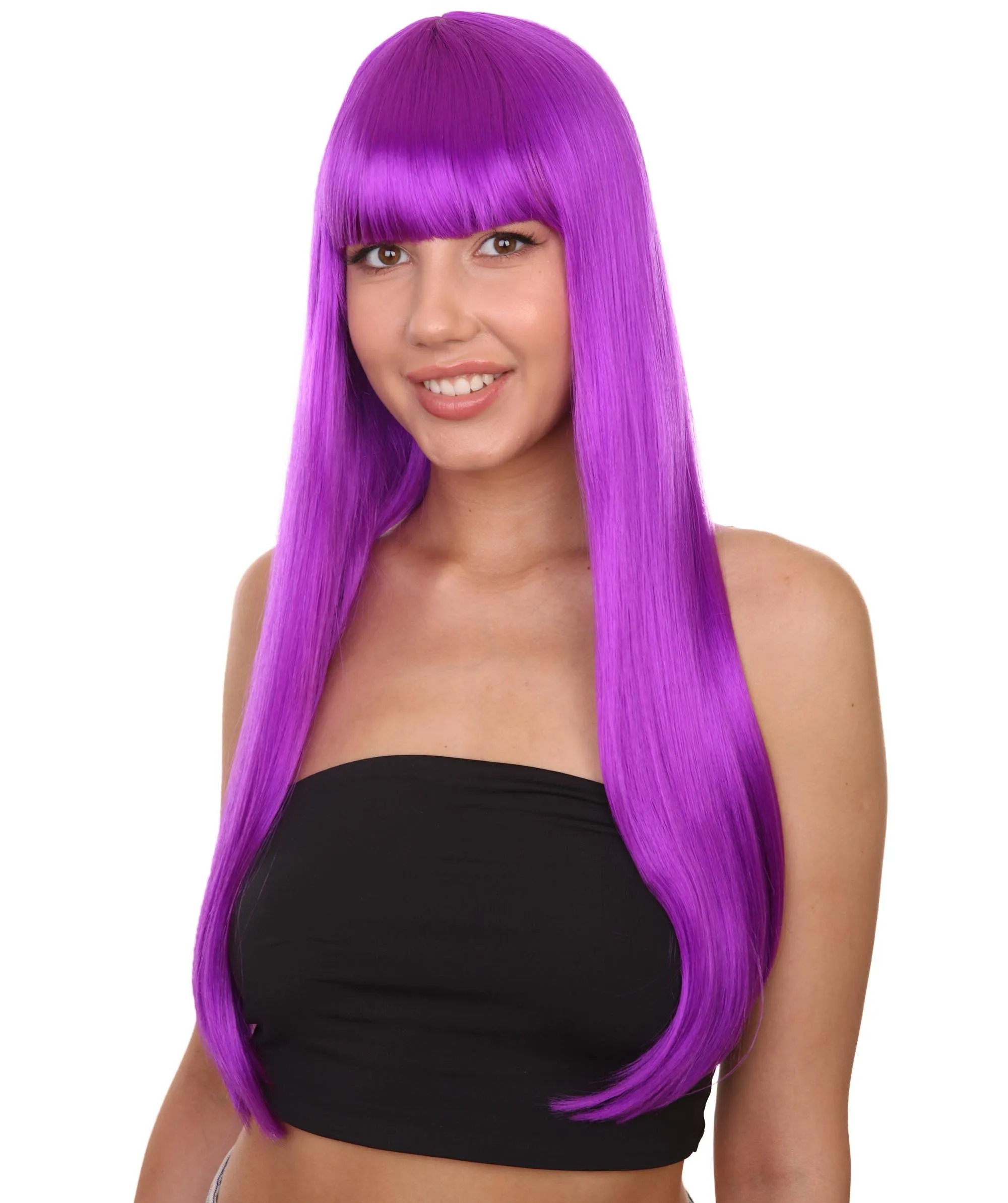 Long Bob Womens Wig | Fancy Party Event Ready Halloween Wigs (Lots of Color Options) | Premium Breathable Capless Cap