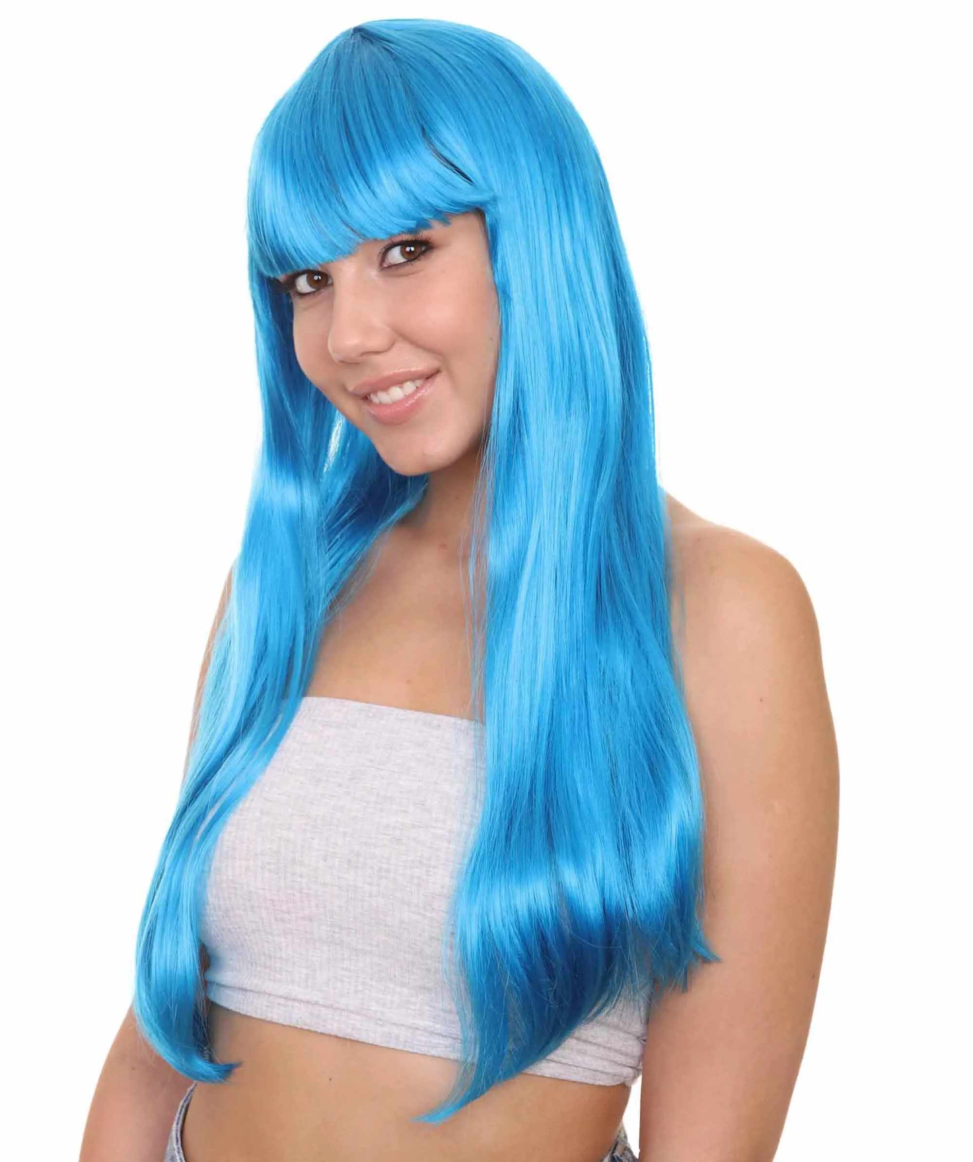 Long Bob Womens Wig | Fancy Party Event Ready Halloween Wigs (Lots of Color Options) | Premium Breathable Capless Cap
