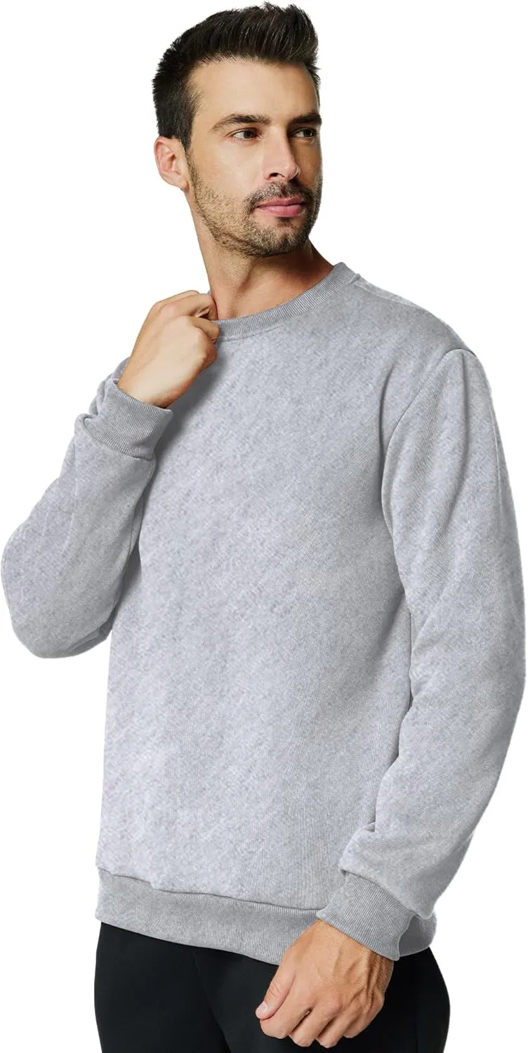 Men's Crewneck Sweatshirt Casual Long Sleeve Sweat Shirts Athletic Fleece Basic Pullover Shirts