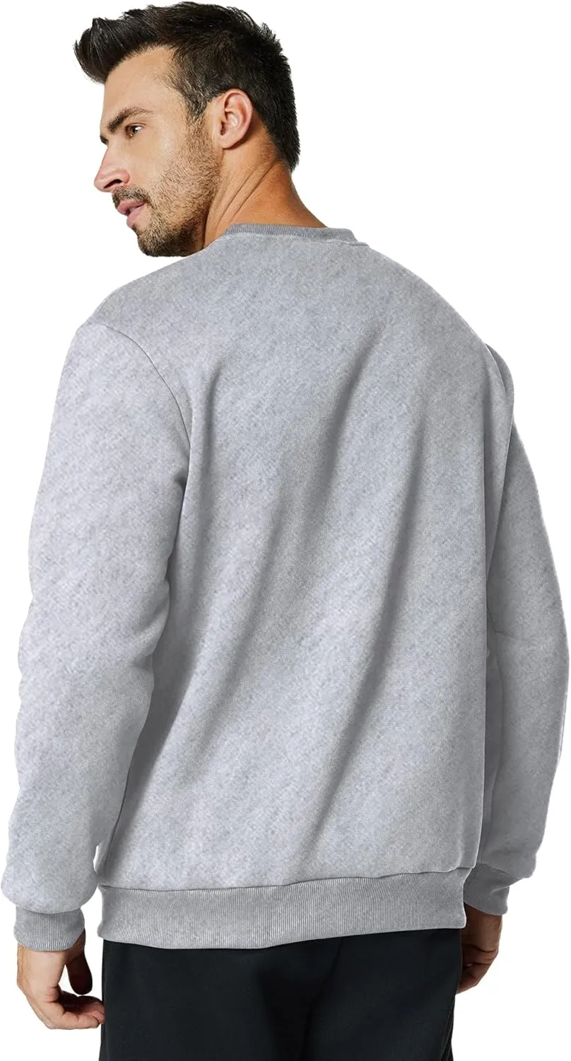 Men's Crewneck Sweatshirt Casual Long Sleeve Sweat Shirts Athletic Fleece Basic Pullover Shirts