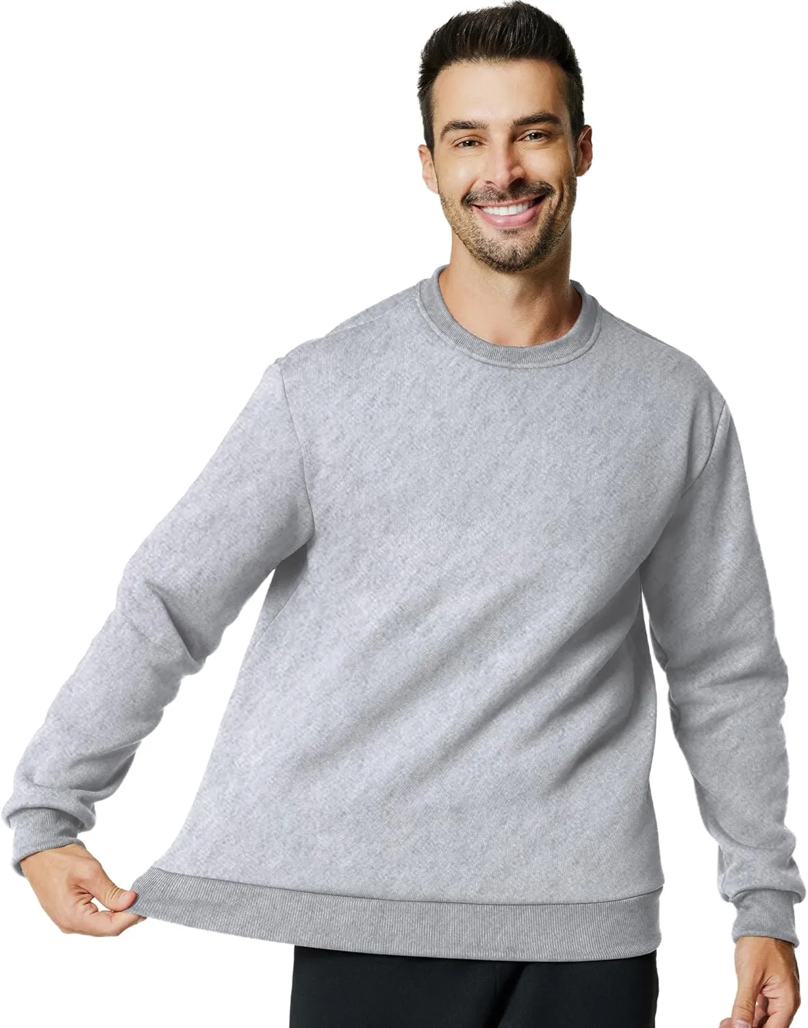 Men's Crewneck Sweatshirt Casual Long Sleeve Sweat Shirts Athletic Fleece Basic Pullover Shirts