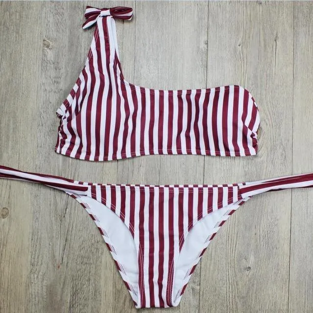 One Shoulder Bikini Swimwear Women Bikini Set Bathing Suit swim