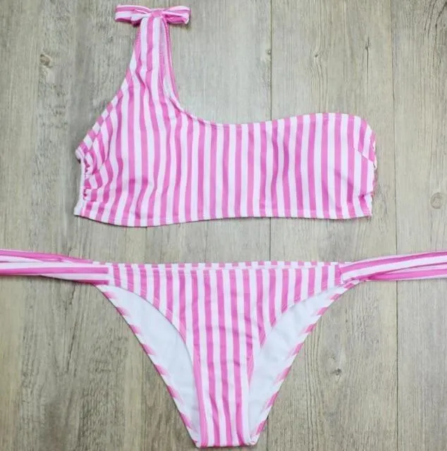 One Shoulder Bikini Swimwear Women Bikini Set Bathing Suit swim