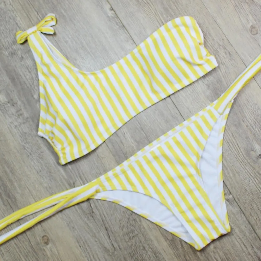 One Shoulder Bikini Swimwear Women Bikini Set Bathing Suit swim