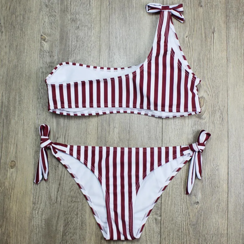 One Shoulder Bikini Swimwear Women Bikini Set Bathing Suit swim