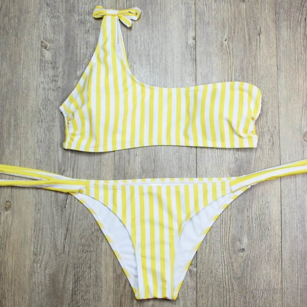 One Shoulder Bikini Swimwear Women Bikini Set Bathing Suit swim