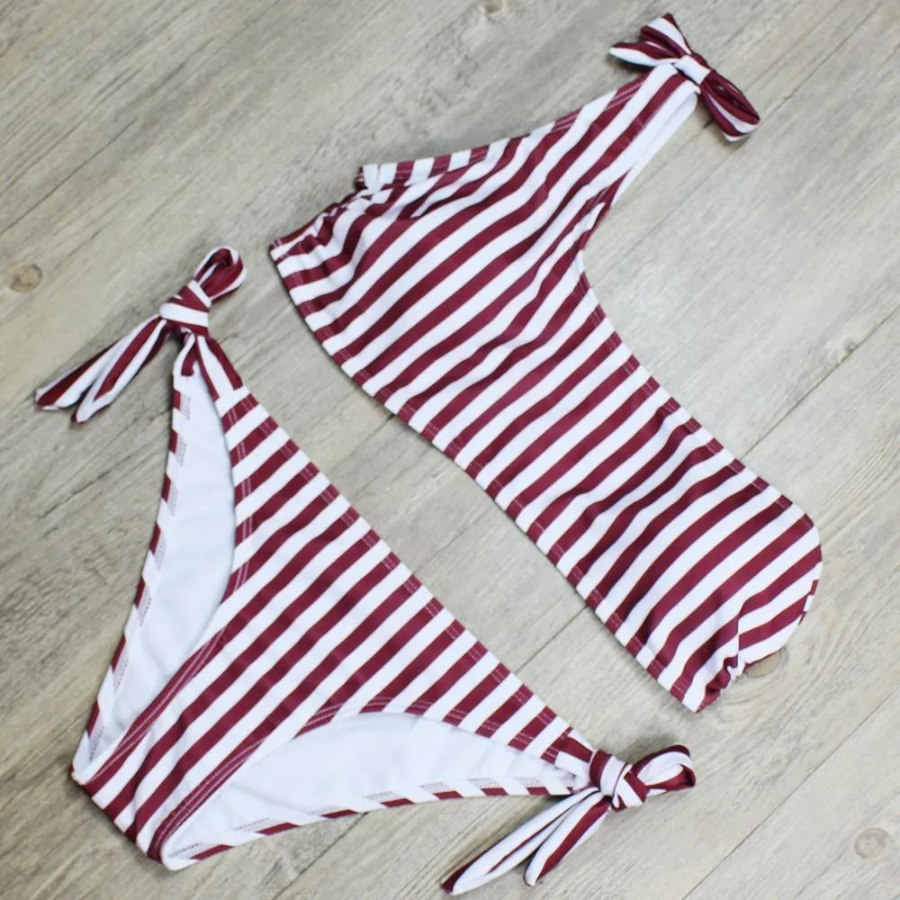One Shoulder Bikini Swimwear Women Bikini Set Bathing Suit swim