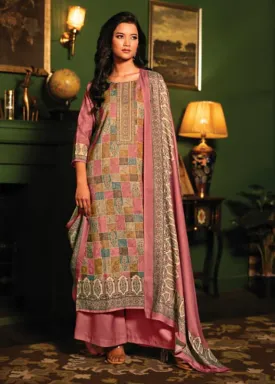 Rivaa Unstitched Cotton Satin Suit Dress Material for Women