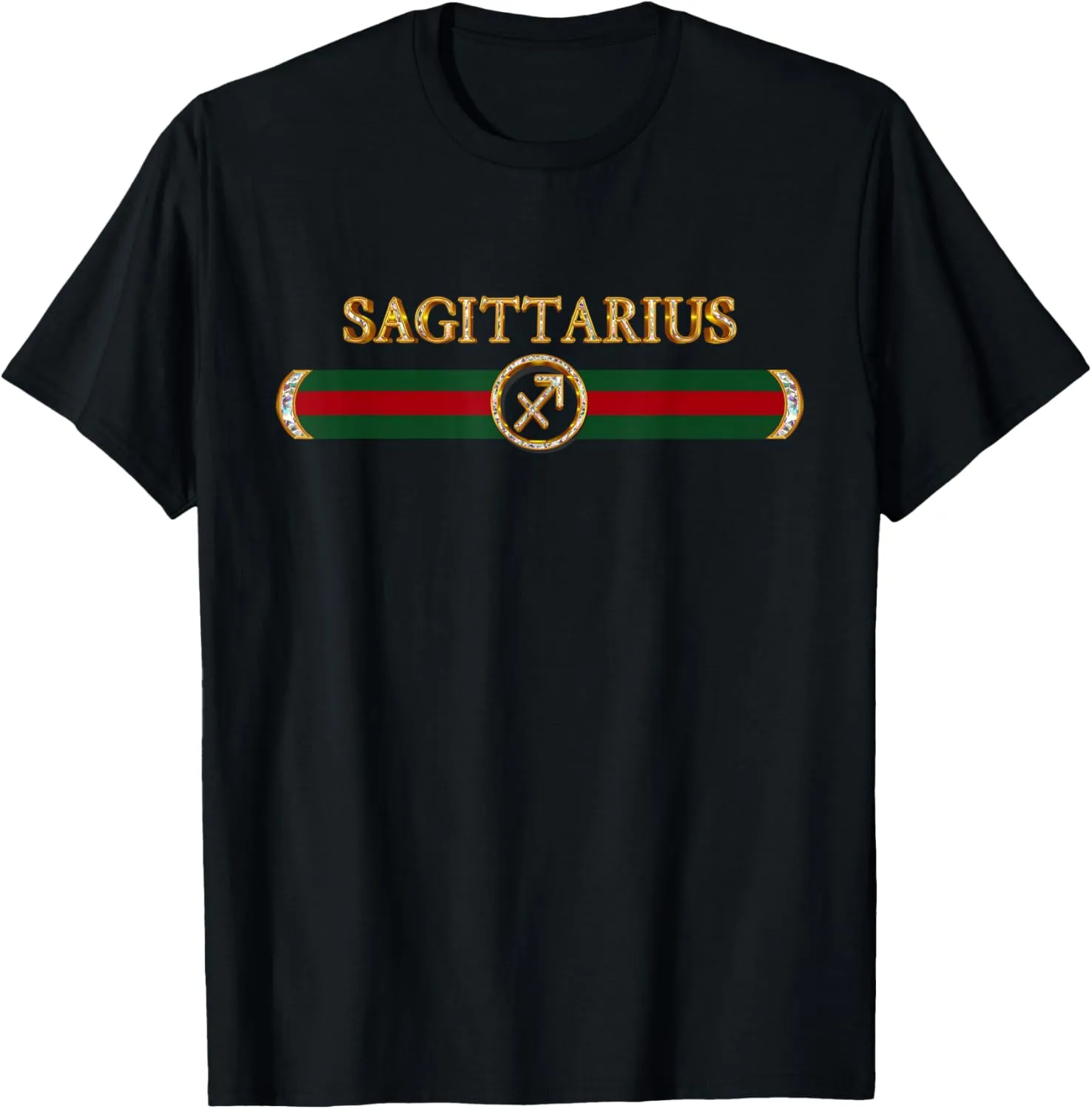 Sagittarius Zodiac Sign Golden Astrology Horoscope Birthday T-Shirt