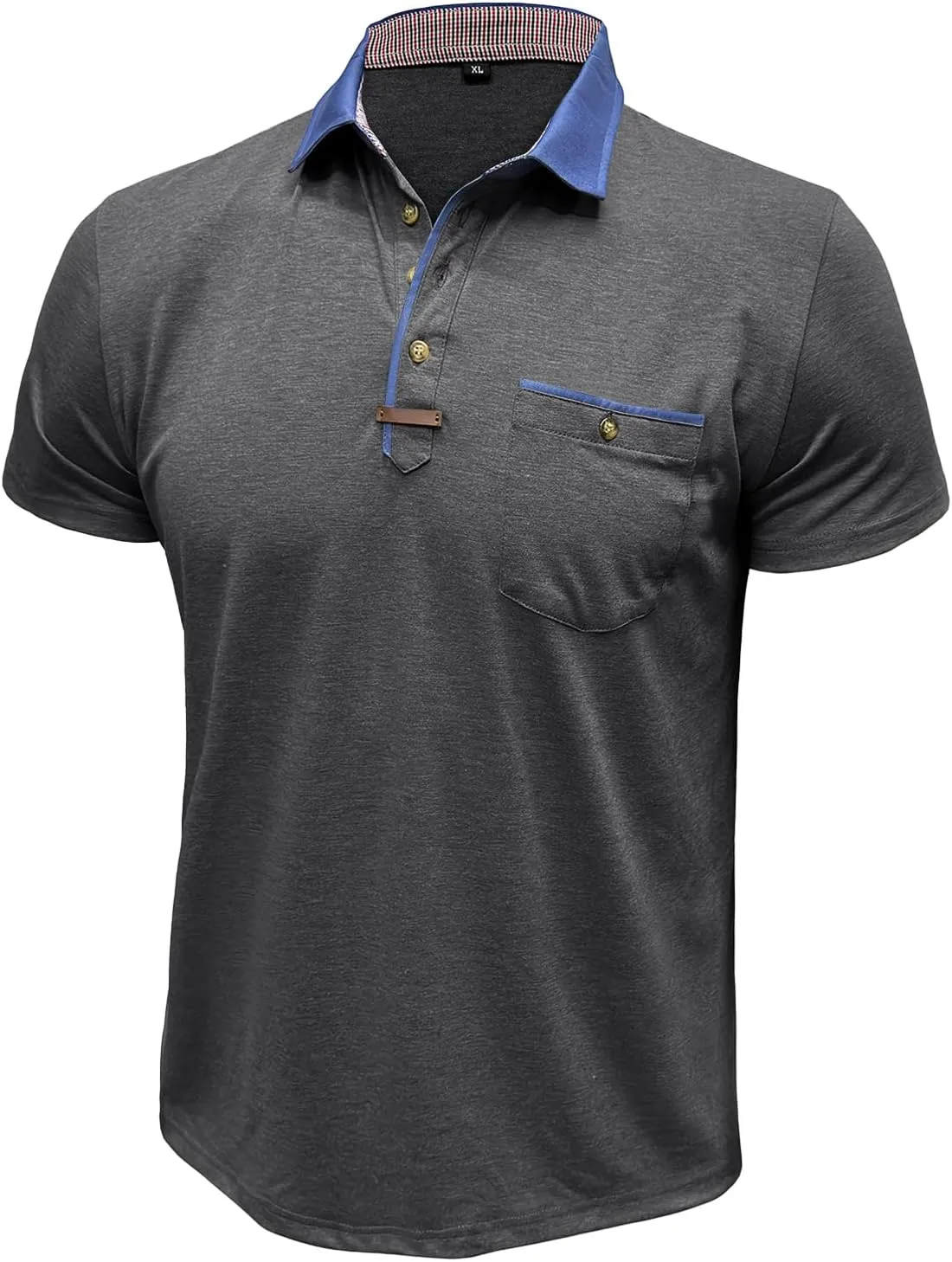 SEGANUP Men's Casual Collared Polo Shirts Cotton Short Sleeve Golf Shirts Fashion Basic Shirts with Pocket