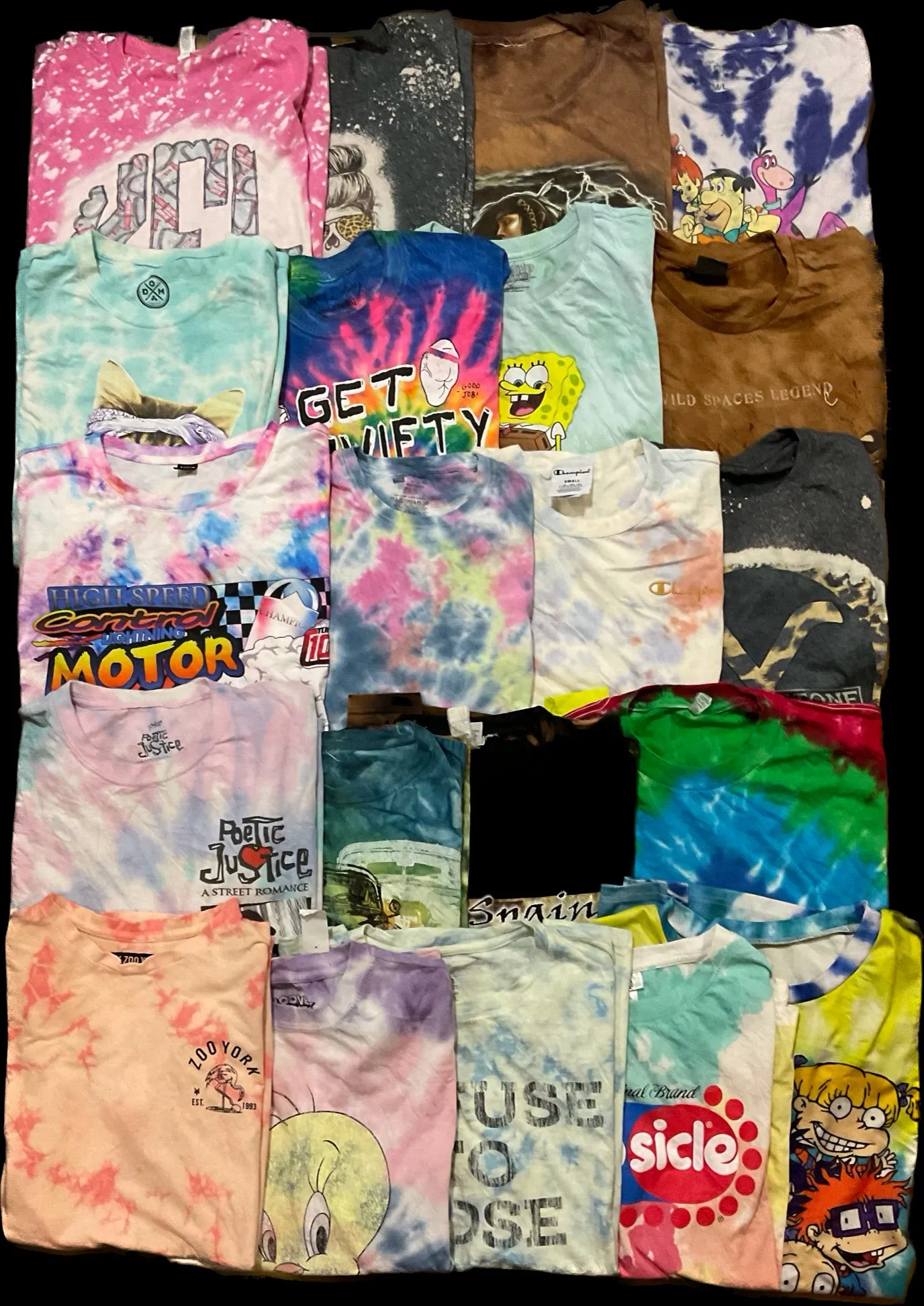 Tie Dye Men Tshirts - 55 Pcs