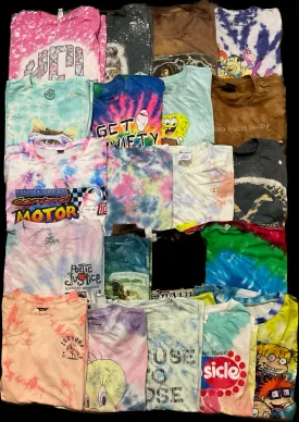 Tie Dye Men Tshirts - 55 Pcs