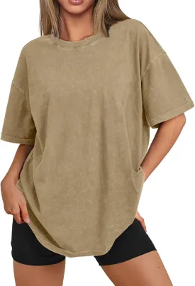 Trendy Queen Oversized Vintage T Shirts for Women Graphic Summer Top 2025 Y2k Short Sleeve Basic Cute Grunge Clothes