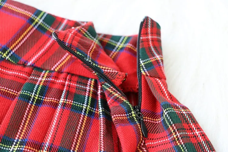 VenusFox Sexy Mini Plaid Short Zipper Skirt Costumes Plus Size