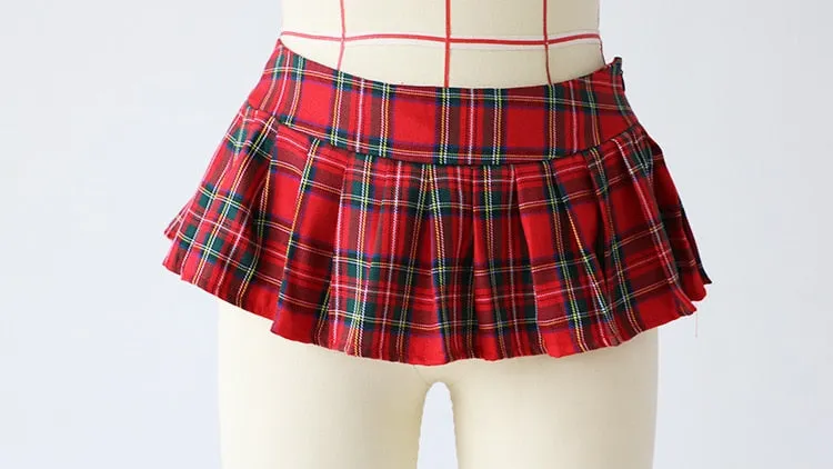VenusFox Sexy Mini Plaid Short Zipper Skirt Costumes Plus Size