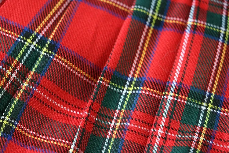 VenusFox Sexy Mini Plaid Short Zipper Skirt Costumes Plus Size