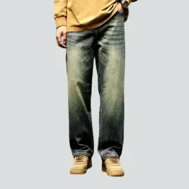 Y2k men's yellow-cast jeans